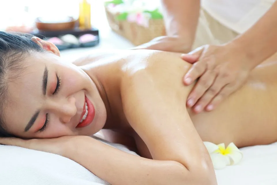 Guest relaxing after in-room aromatherapy massage in Bangkok